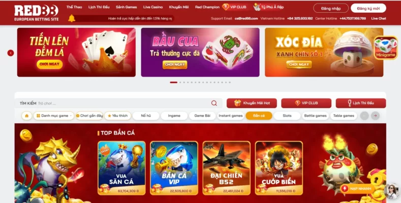 Cách vào game bắn cá tại Red88 