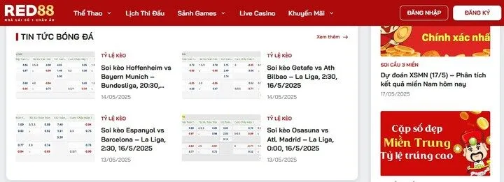 Dự đoán kèo đêm nay 100% chuẩn - Cùng Red88 chiến thắng mọi kèo cược 